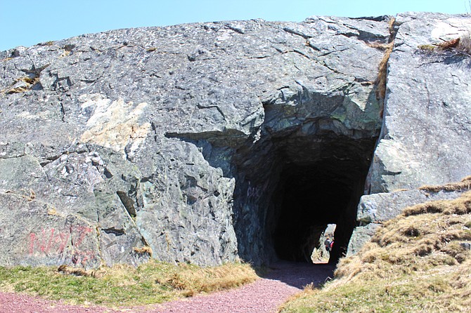 Abram Bartlett's hand blasted tunnel in Brigus, Newfoundland
