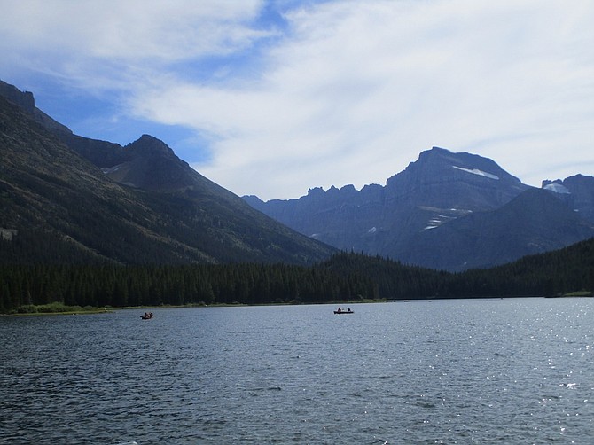 One last view across Swiftcurrent Lake. 