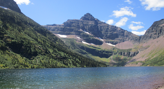 Upper Two Medicine Lake in Glacier National Park's lesser-visited Two Medicine region. 
