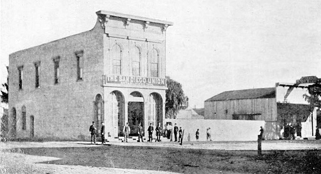 When a paper was a paper — San Diego Union building, c.1870