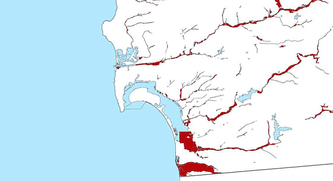 Flood zone map of San Diego