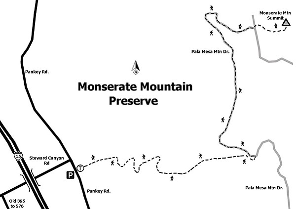 Map of Monserate Mountain Preserve