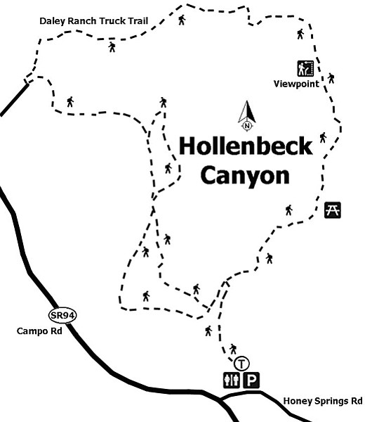 Map of Hollenbeck Canyon