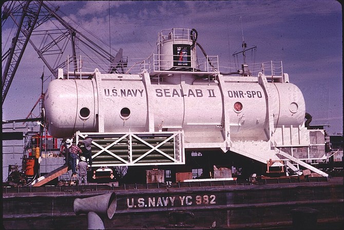 Sealab II under construction