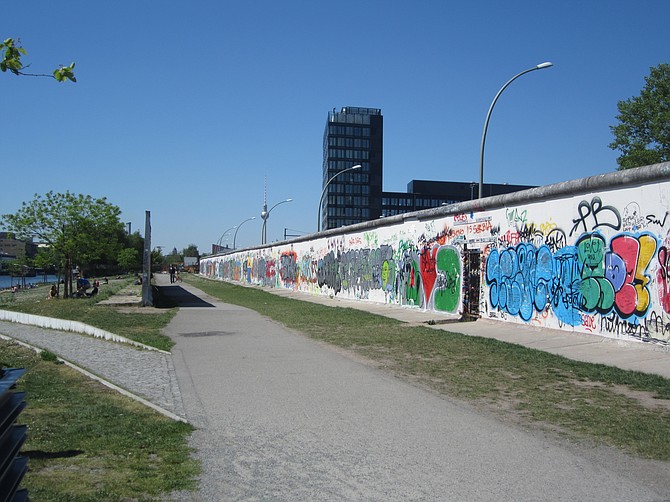 The East Side Gallery, a section of The Wall turned into a public art gallery.