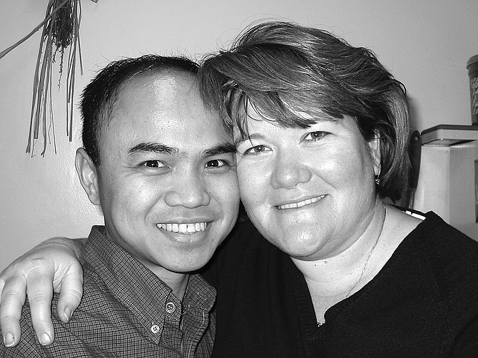 Patty and Jomar. “She gave me a going-away party, and I realized that I was leaving a very special person behind."
