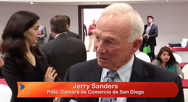 San Diego convention center head Jerry Sanders in Síntesis TV interview