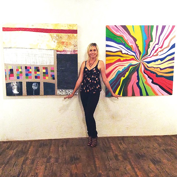 Tasha Zogo at her San Diego art gallery, Dolphin and Hawk