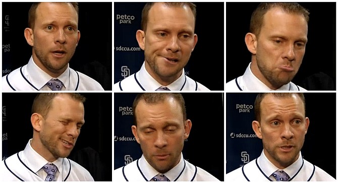 Green practices going through the six stages of Padres rein-taking: shock, worry, sadness, embarrassment, depression, and resignation.