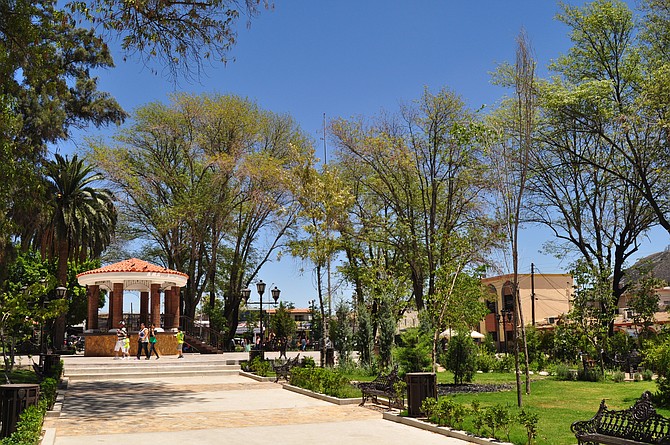 The Zocalo or Parque Miguel Hidalgo in downtown Tecate.