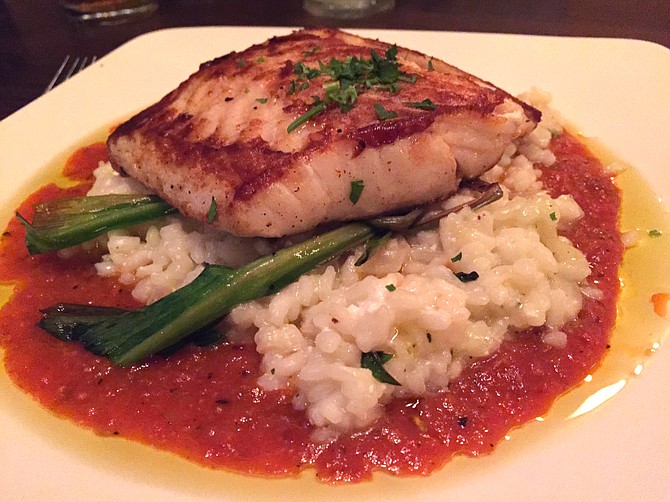Seabass with risotto, a recommended order