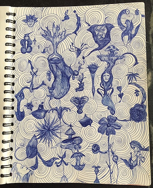A doodle page out of one of my sketchbooks