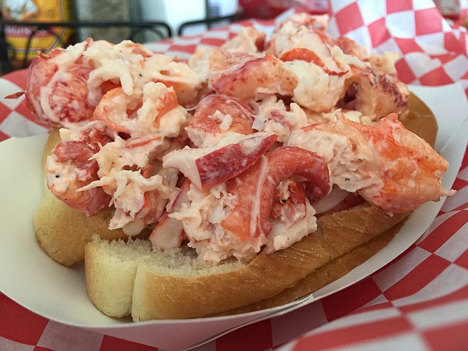 Lobster roll, overflowing with meat
