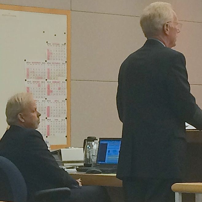 Robert Young and Paul Pfingst in court in October 2014