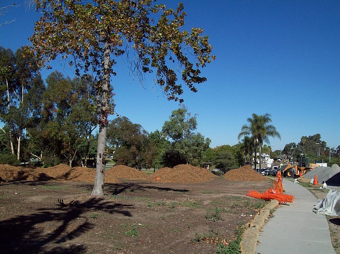 Got Mulch? Yes, at interim off-leash dog park in Ward Canyon Neighborhood Park in Normal Heights.