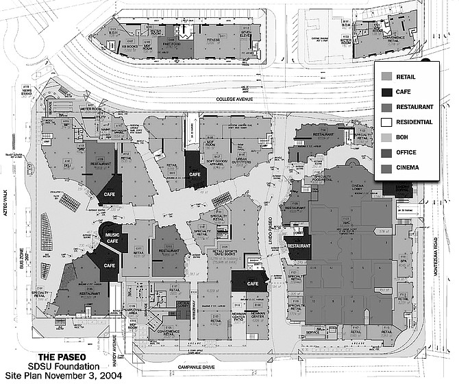 Paseo site plan. In early April 2005, Carter came up with a proposal to sell the project to a real estate investment group from the East. Roush had a quick response. "Bond counsel refers to this group as 'shady.'"