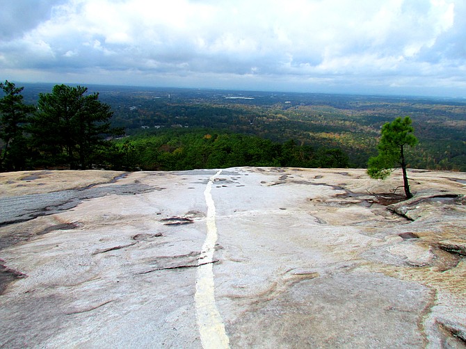 The Cherokee Trail up Stone Mountain.