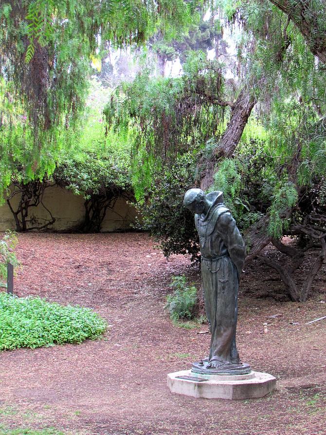 Father Serra statue in Presidio Park. 
