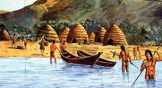 Depiction of a Chumash village