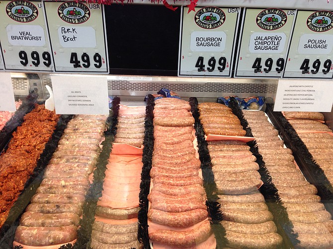 An array of sausage