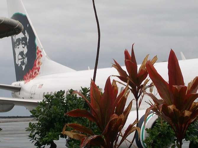 Alaska Airlines inaugural flight to Kona, Hawaii. March 2015.