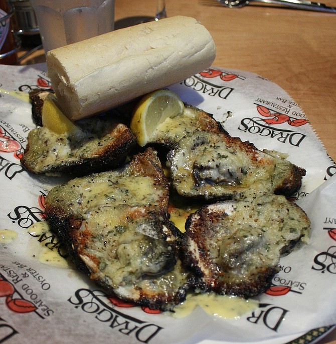 Grilled oysters at Drago's.