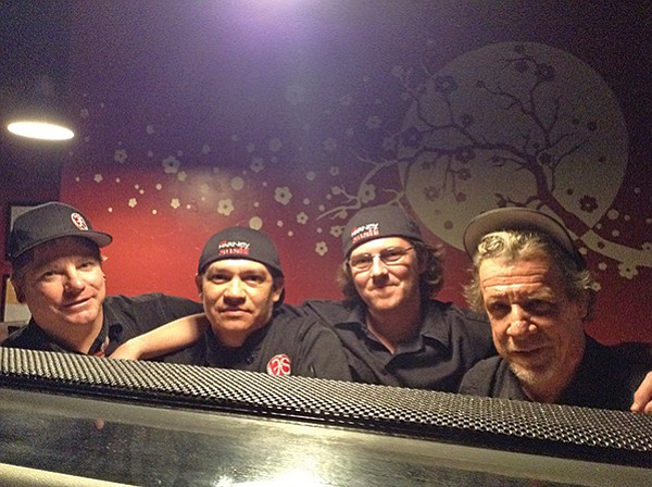 The four sushi amigos: Brian, Josue, John, Terry