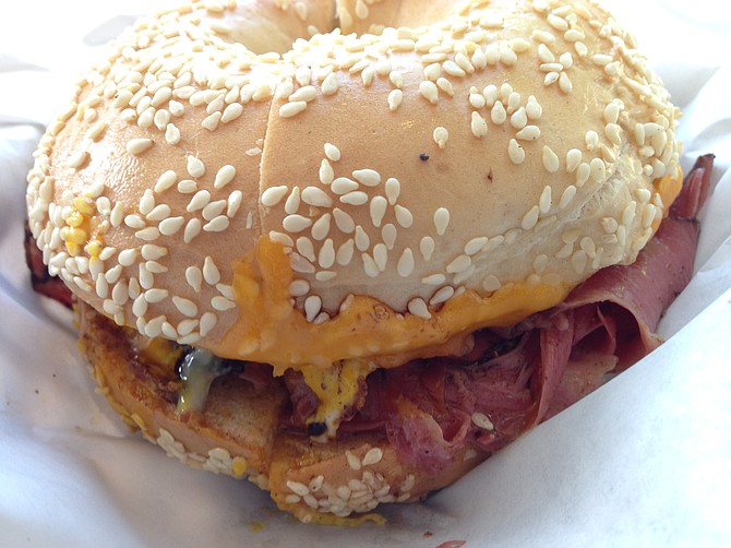 Eggy, cheesy, pastrami — and the bagel's the best part.