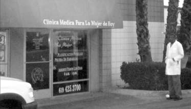 Dr. Nolan Jones in front of Clinica Medica para la Mujer de Hoy. Jones was to be monitored by another physician who had to submit quarterly reports about Jones’s performance.