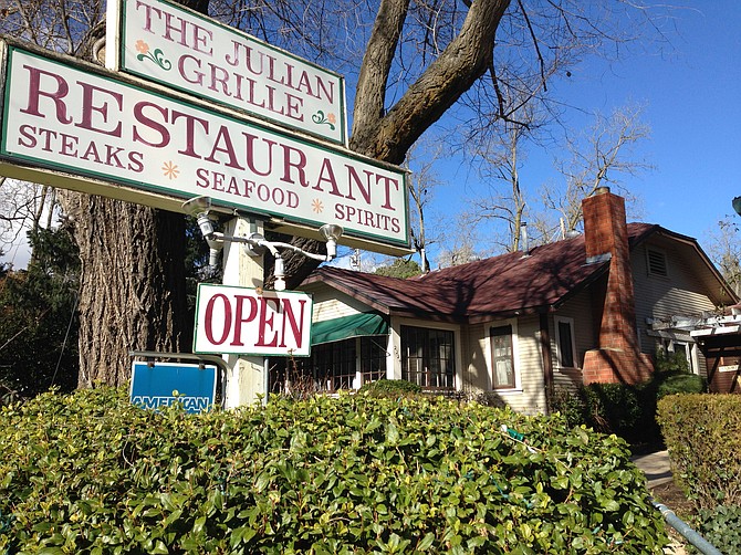 The Julian Grille, a cottage restaurant with a dog-friendly patio