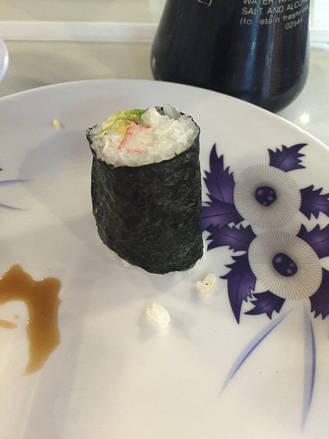 An odd execution of the traditional California Roll