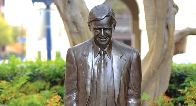 Pete Wilson statue in Horton Plaza