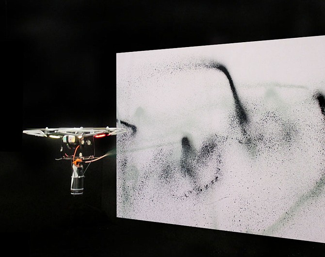 Spray painting drones