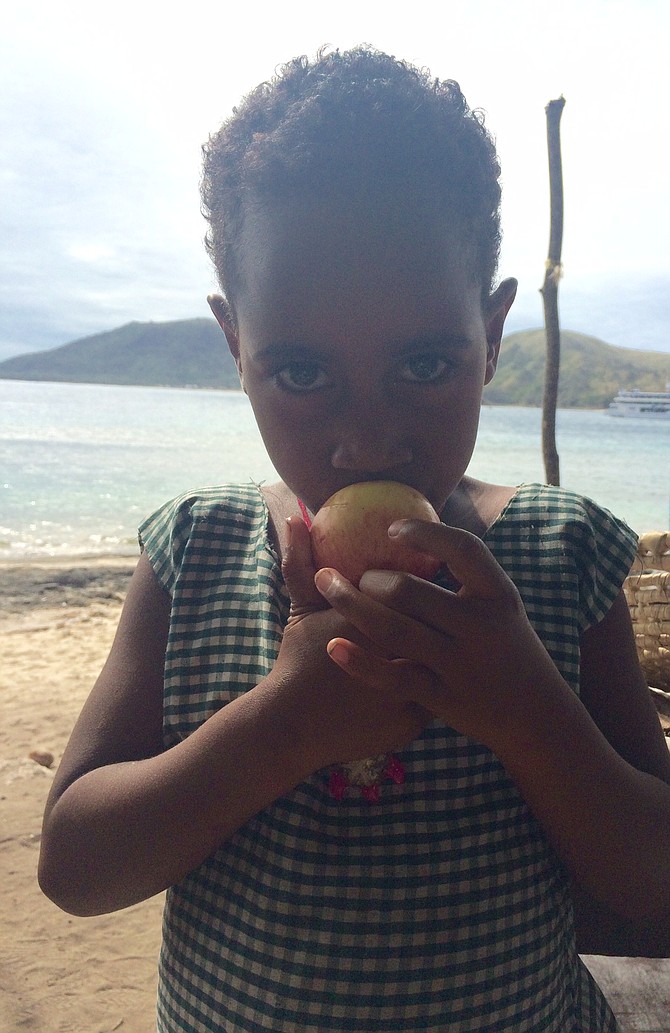 Fijian girl at the market