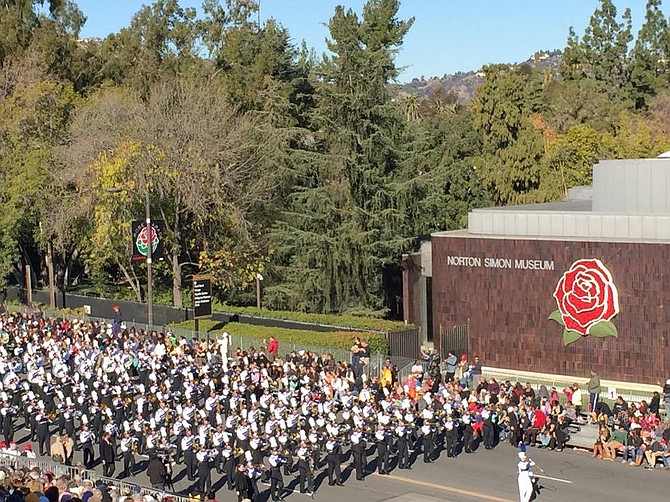 Mira Mesa High School Sapphire Sound Marching Band performed in the 2016 Rose Parade