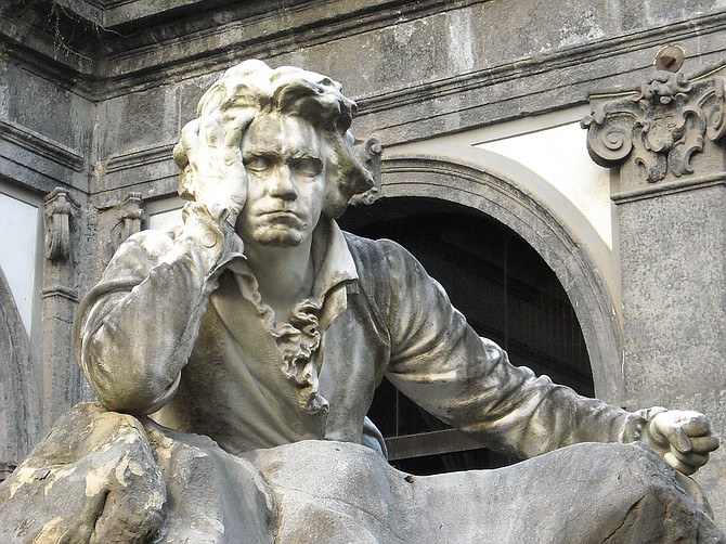 Sculpture of Beethoven from Naples.