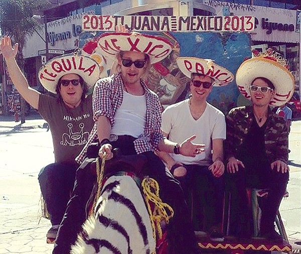 Macaulay Culkin with friends and zonkey in his visit from a couple years ago