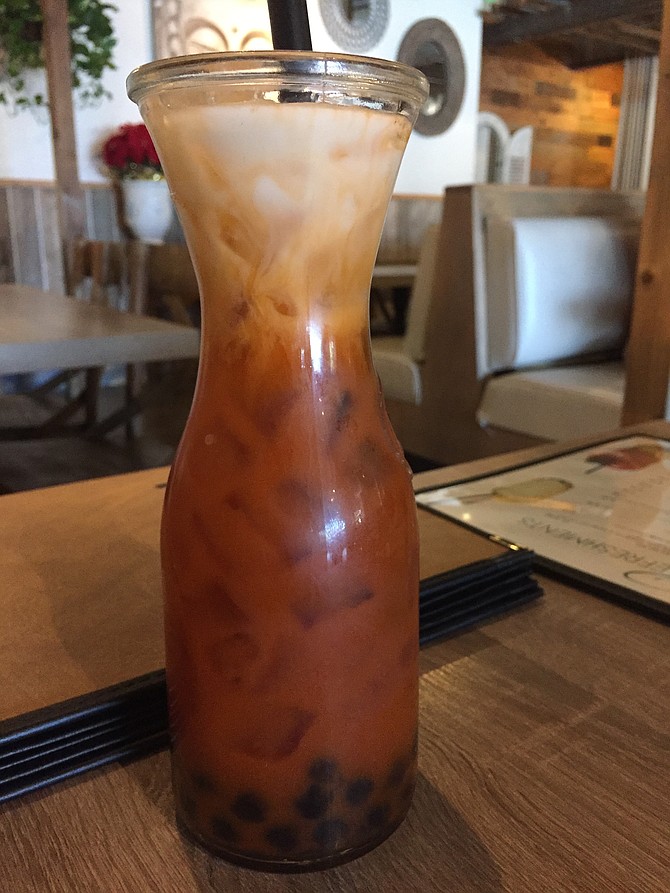 Thai Iced Tea, complete with boba