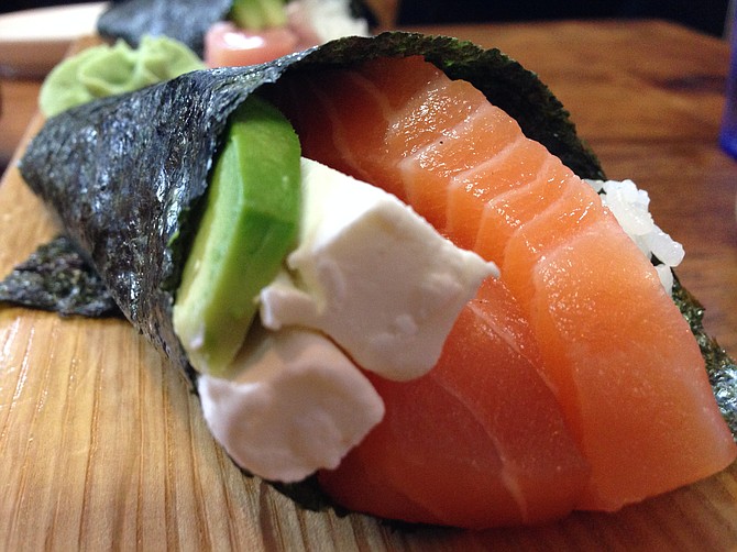 The Philadelphia Hand Roll. Throw some soy sauce in there and nosh it like lox and schmear.