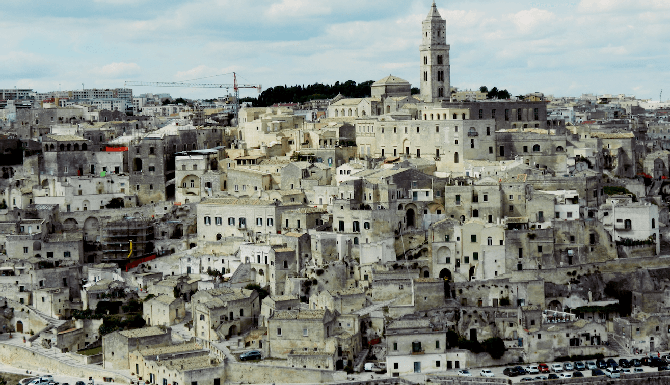  The town of Matera, a UNESCO World Heritage Site.