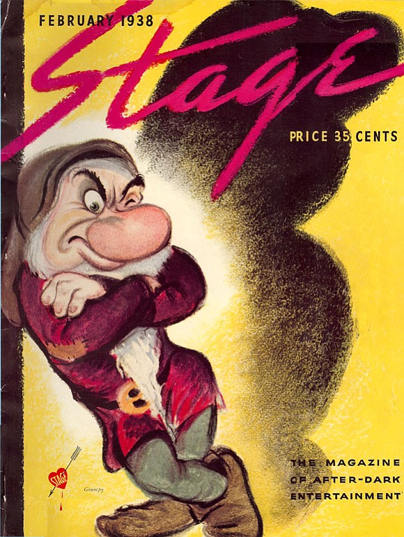 Grumpy lands the cover of Stage, February 1938.