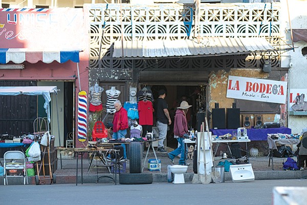 Stolen and forgotten goods are sold on the street flea market.