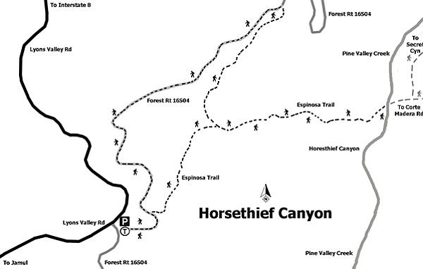 Horsethief Canyon trail map