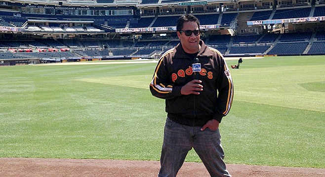 Daye Salani on location at Petco Park for SoundDiego