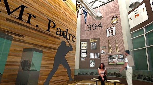 Artist rendering of the Tony Gwynn Museum to be housed within the AleSmith brewery's tasting room.