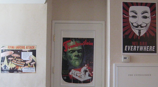 Frankenstein and V for Vendetta at Ackermansion Café