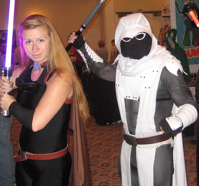 Moon Knight from Marvel Comics becomes a Jedi and Star Wars cosplayer