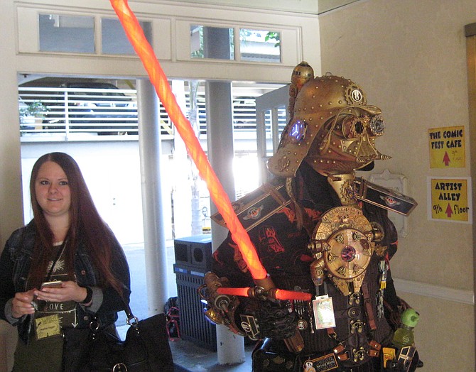 Dude Vader (steampunk version of Darth Vader from Star Wars)