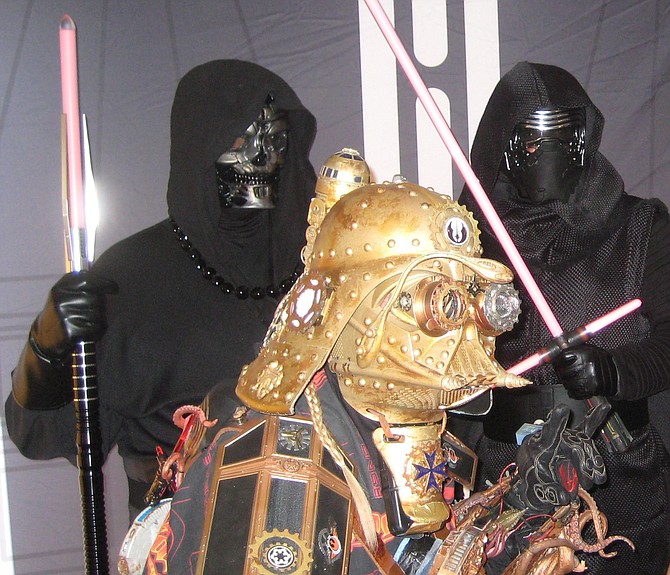 Dude Vader (steampunk version of Darth Vader from Star Wars) and Kylo Ren from Star Wars