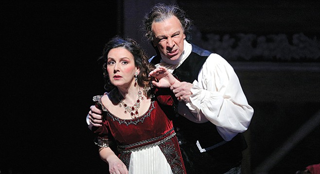 Soprano Alexia Voulgaridou is Tosca and bass-baritone Greer Grimsley is Scarpia in San Diego Opera’s Tosca